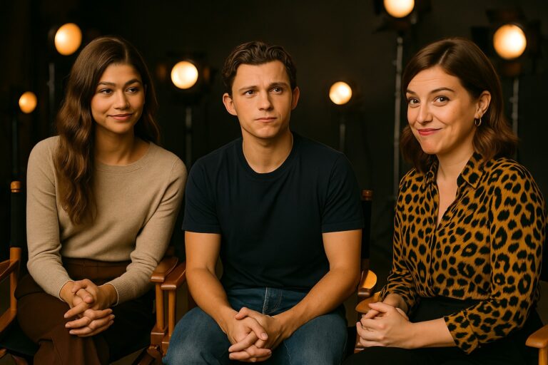 Chaz with Tom Holland and Zendaya