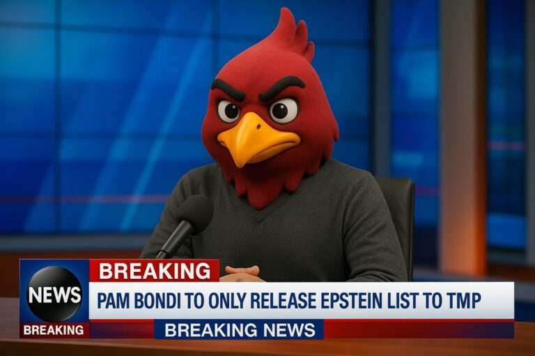 Pam Bondi to Release Epstein List, but Only to The Mocking Post