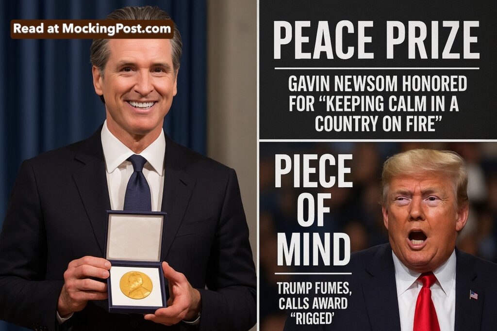 Gavin Newsom Nobel Peach Prize