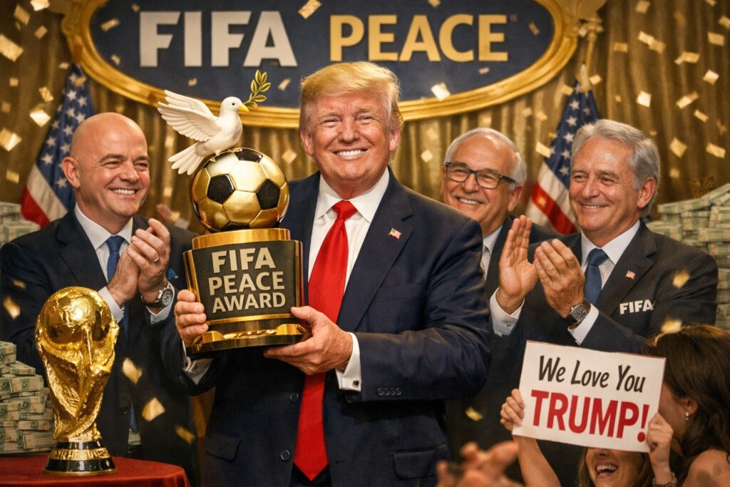 Trump winning FIFA Peace Award